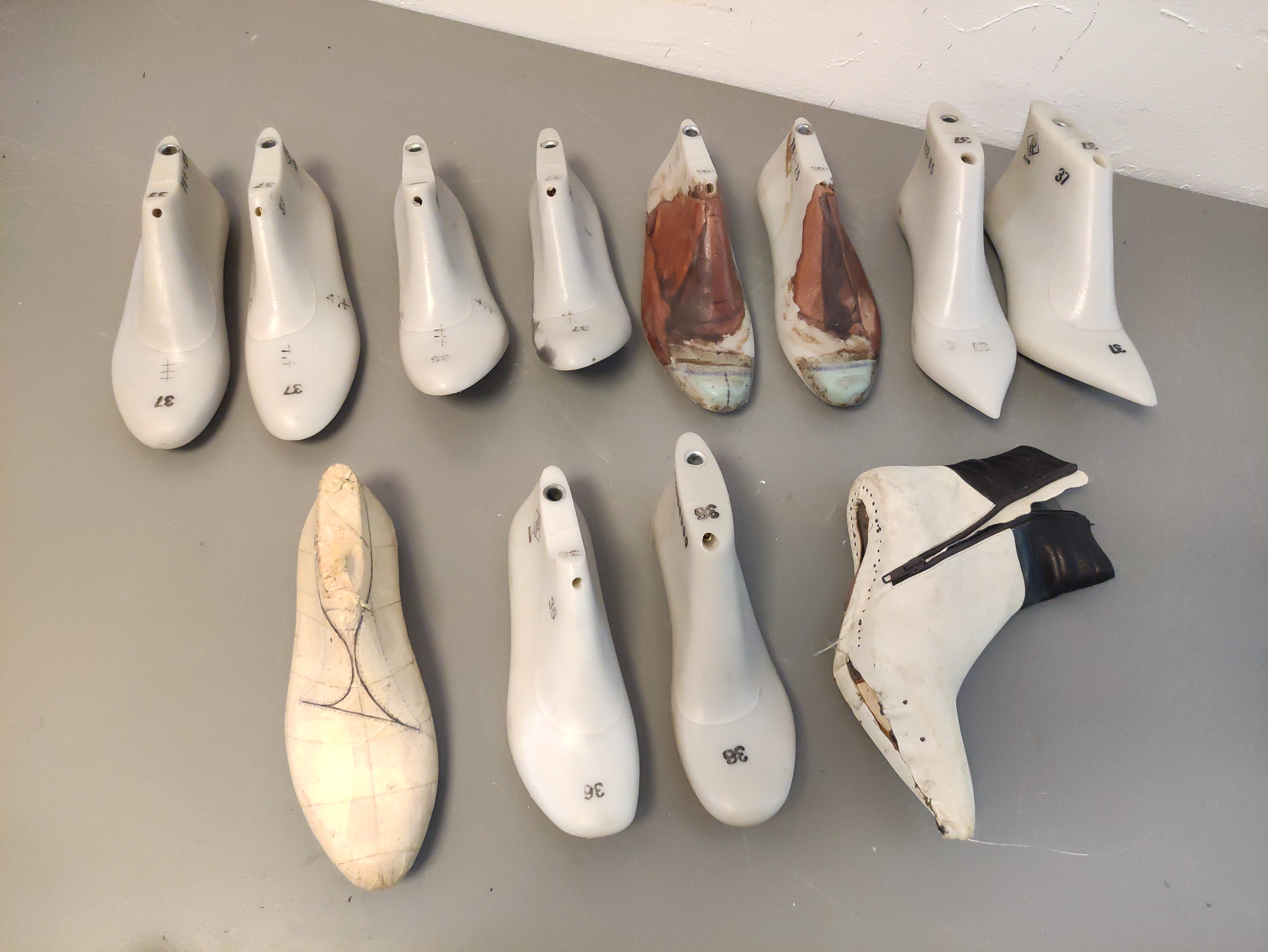 horma zapatero mujer hombre niño plástico gris